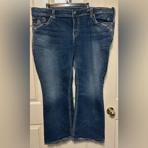 Silver Women's distressed Blue Jeans size 24